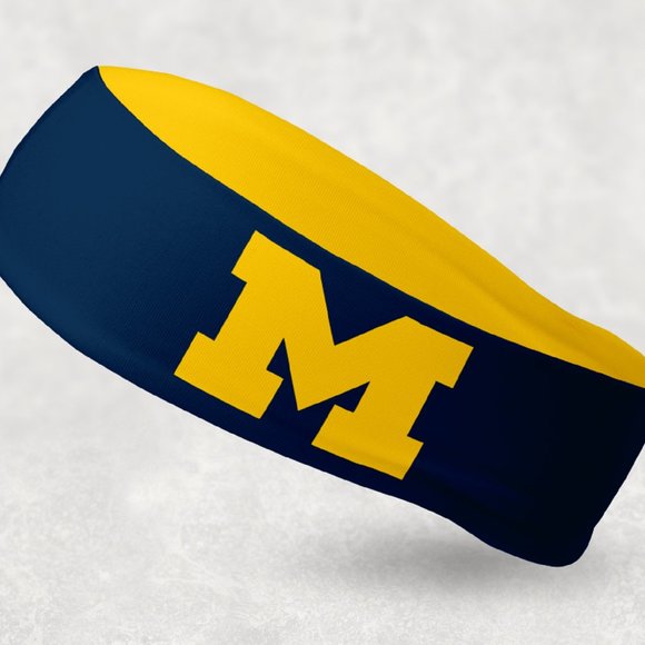 2 Pack - NEW - Reversible Michigan Wolverines Headband - Picture 1 of 2